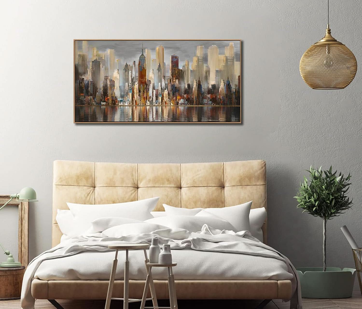New York Cityscape Ultra High Definition Canvas Art 24x48-4