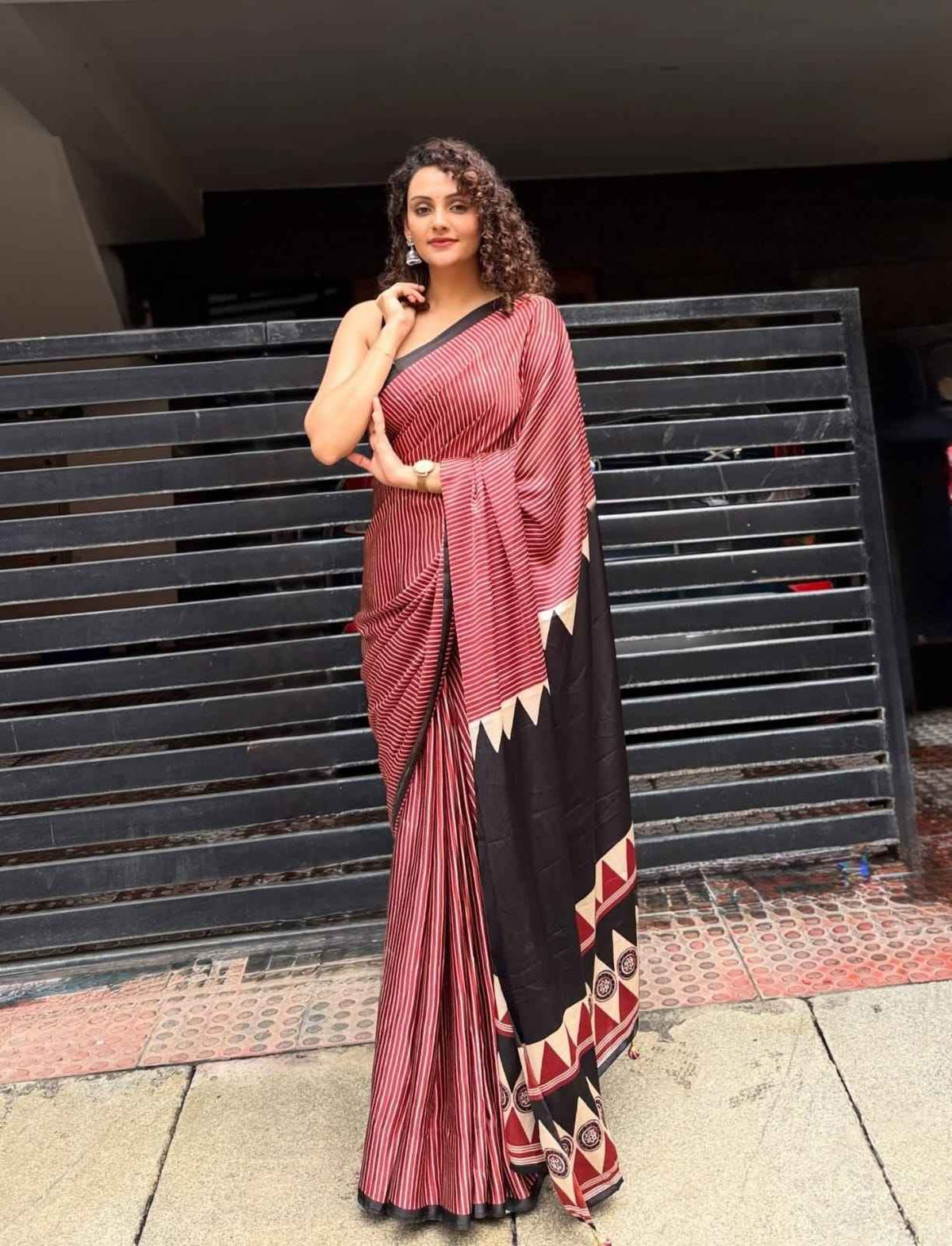 Raktima Rekha Modal Silk Saree Rameshwar