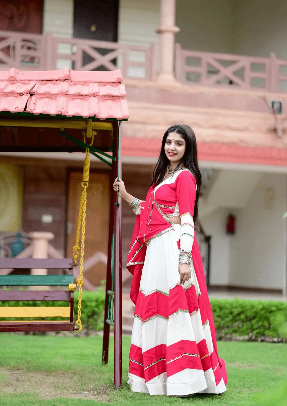 Gulnaar Rayon Cotton Lehenga Set Yooneck