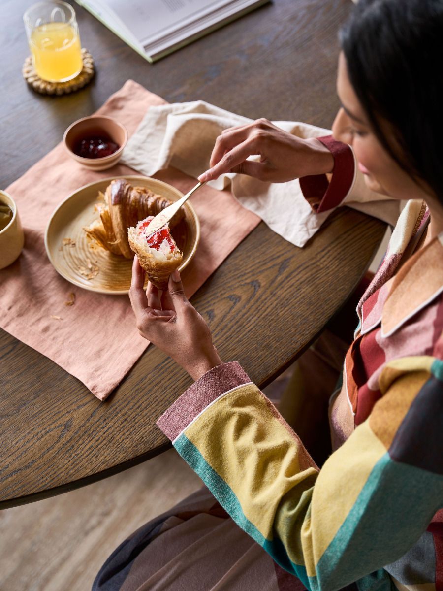 Dusty Peach Linen Table Placemat Set-2