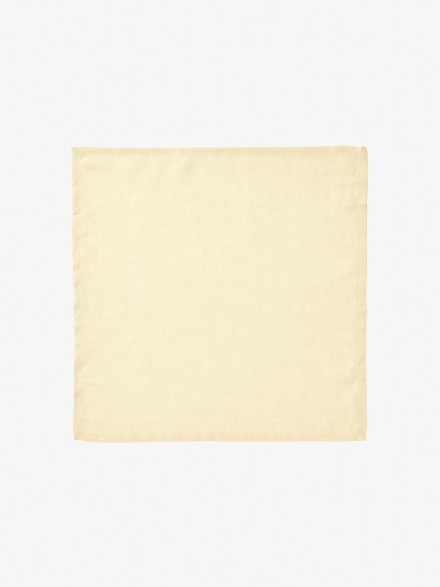 Butter Yellow Linen Napkin Set-2