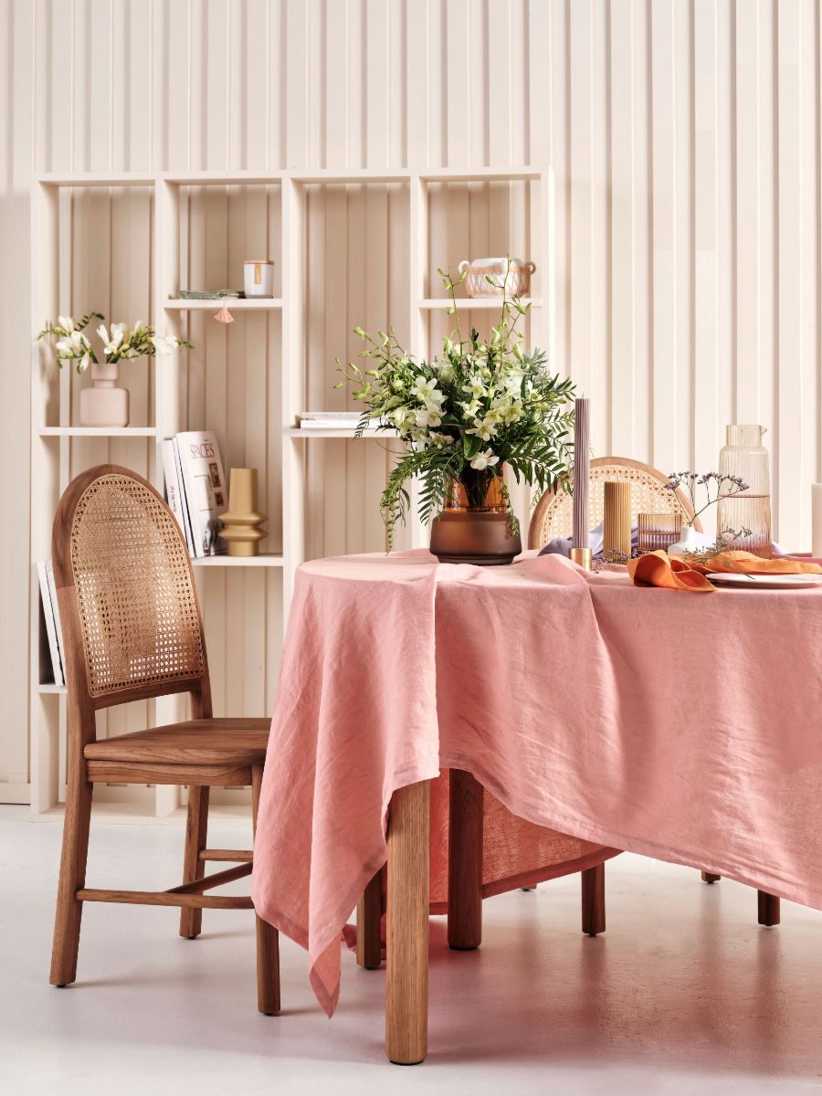 Pink Linen Table Cloth-2