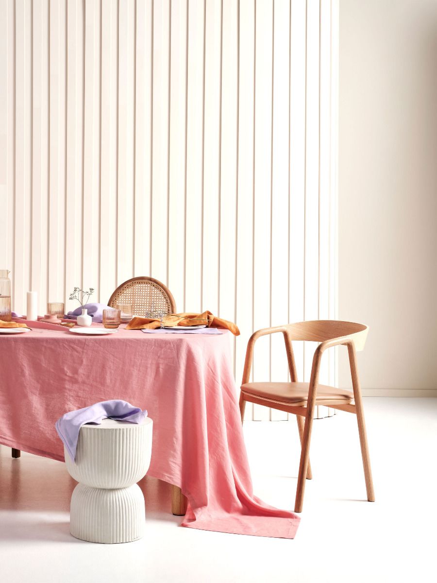 Pink Linen Table Cloth-4