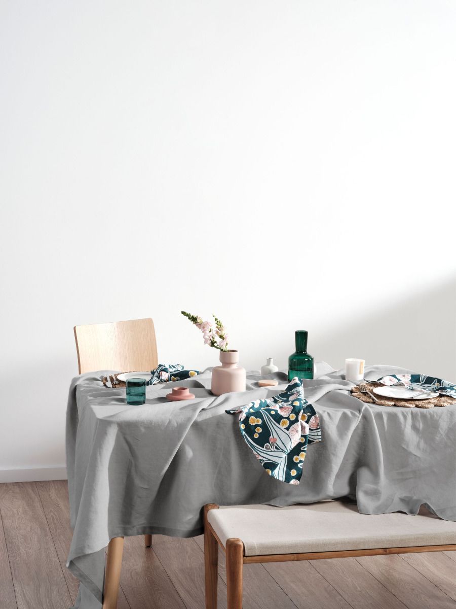 Grey Linen Table Cloth-4