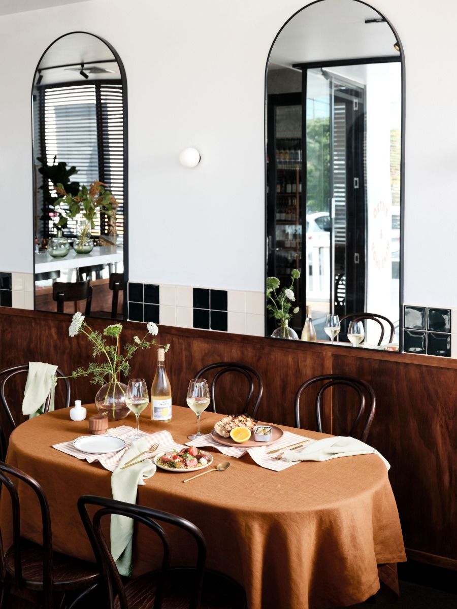 Brown Linen Table Cloth-1