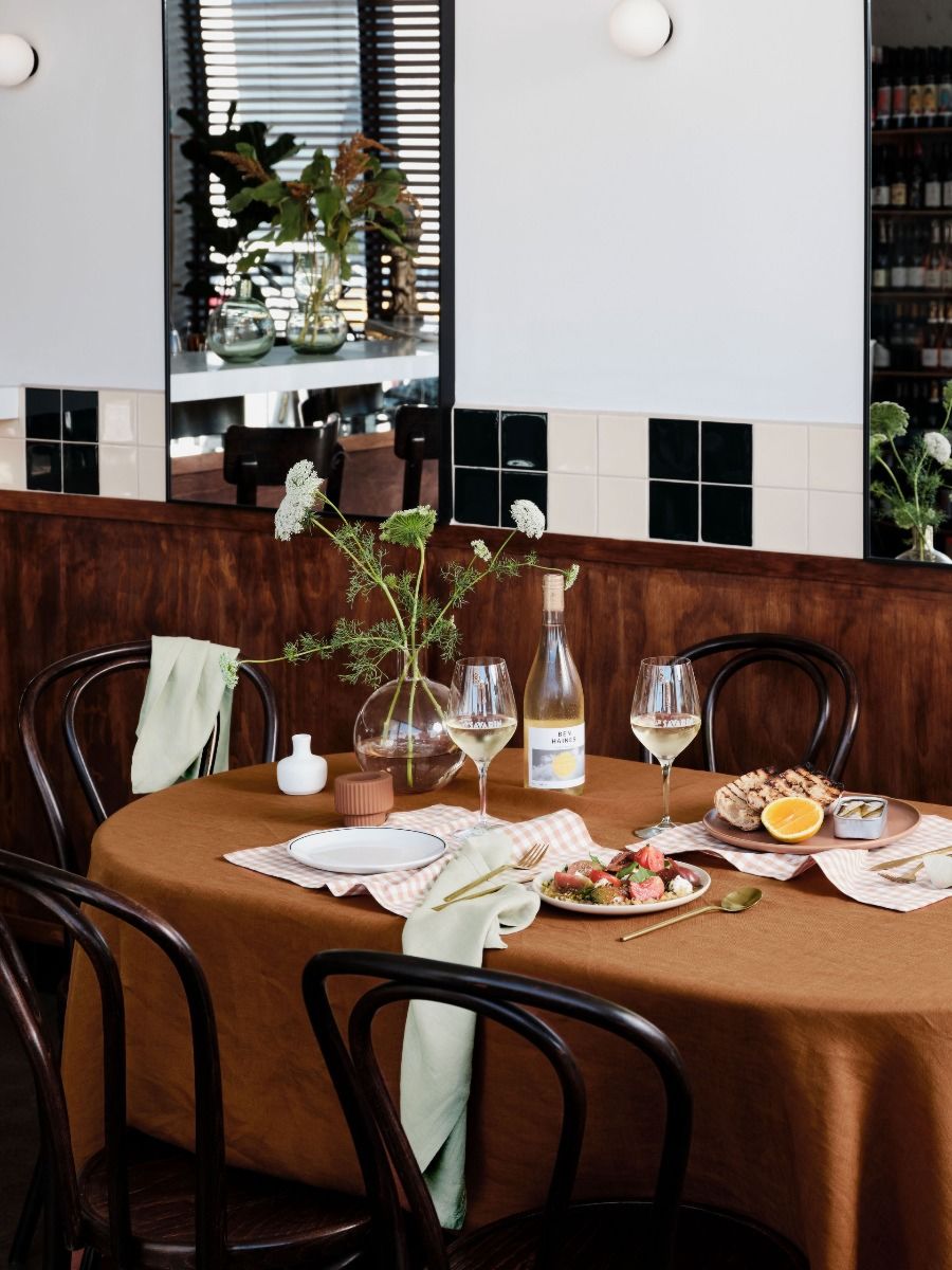Brown Linen Table Cloth-2