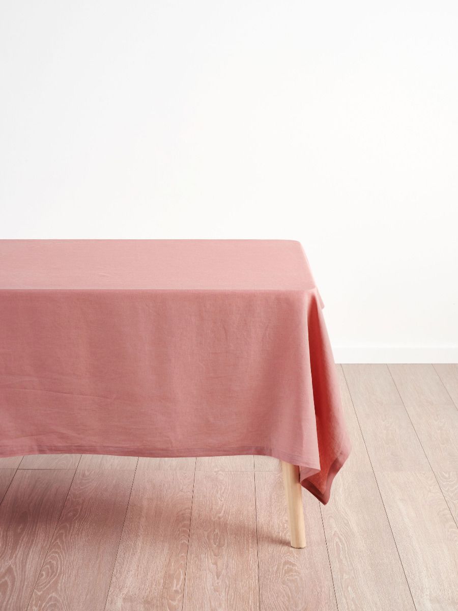 Pink Linen Table Cloth-1