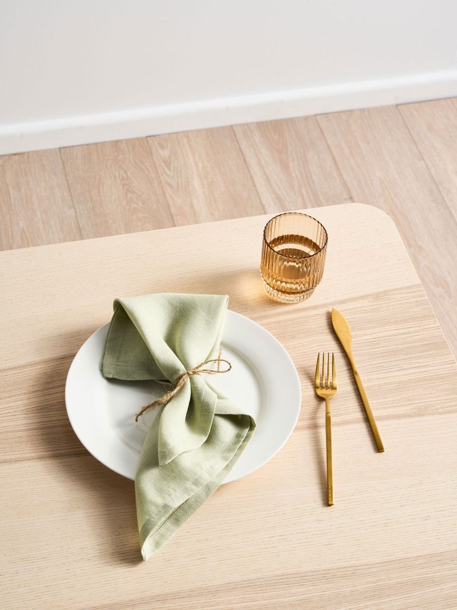 Sea Green Linen Napkin Set-0