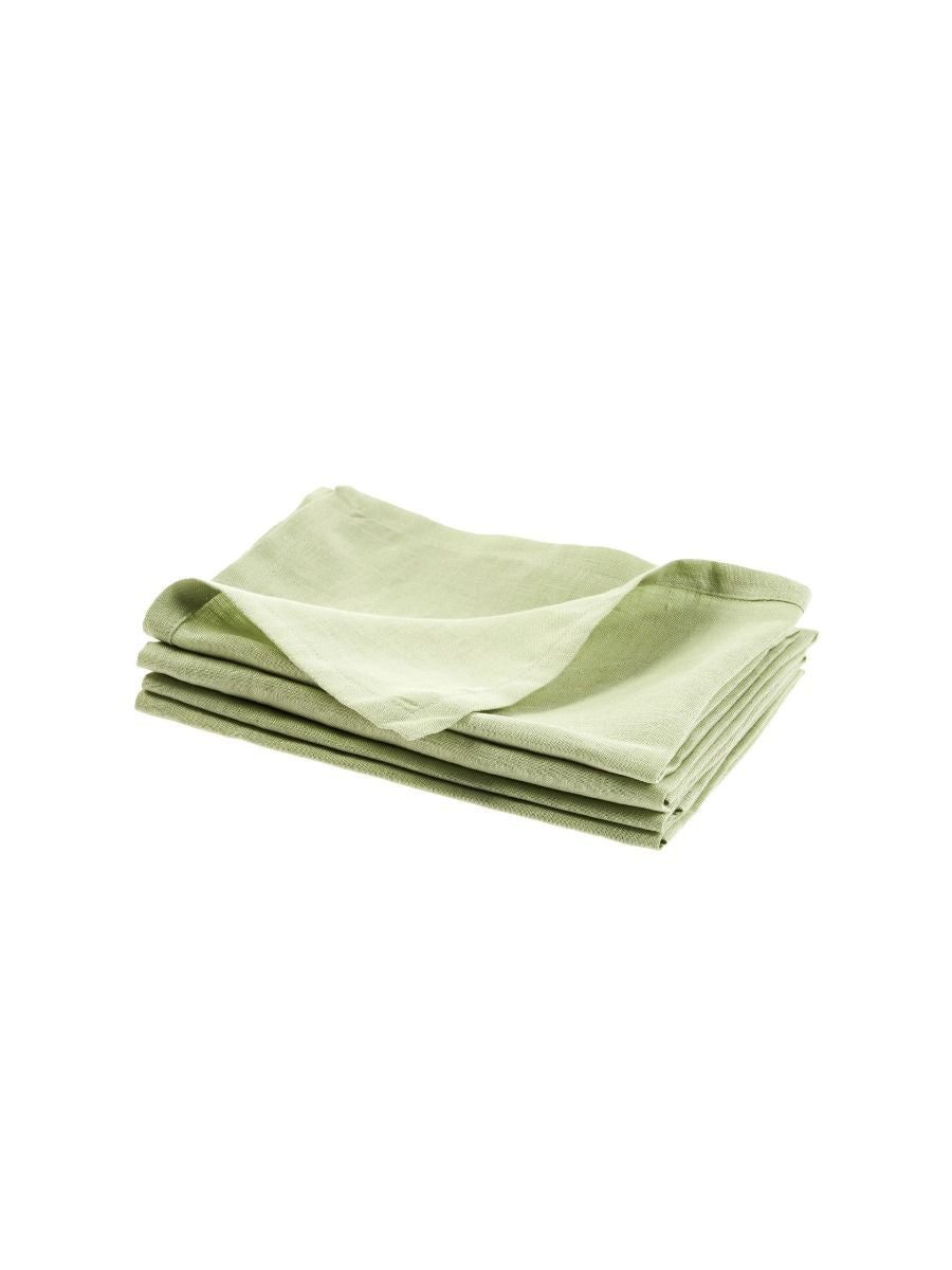 Sea Green Linen Napkin Set-2