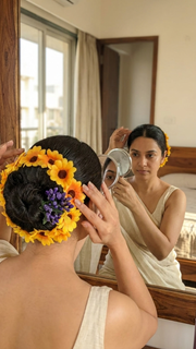 Sunflower & Berry Blossom Hair Bun Clip