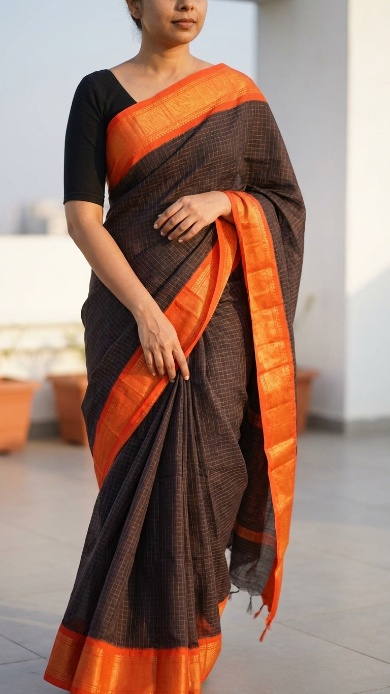 Banarasi Silk Zari Woven Saree for Women (Multicolor, 6.3 m)