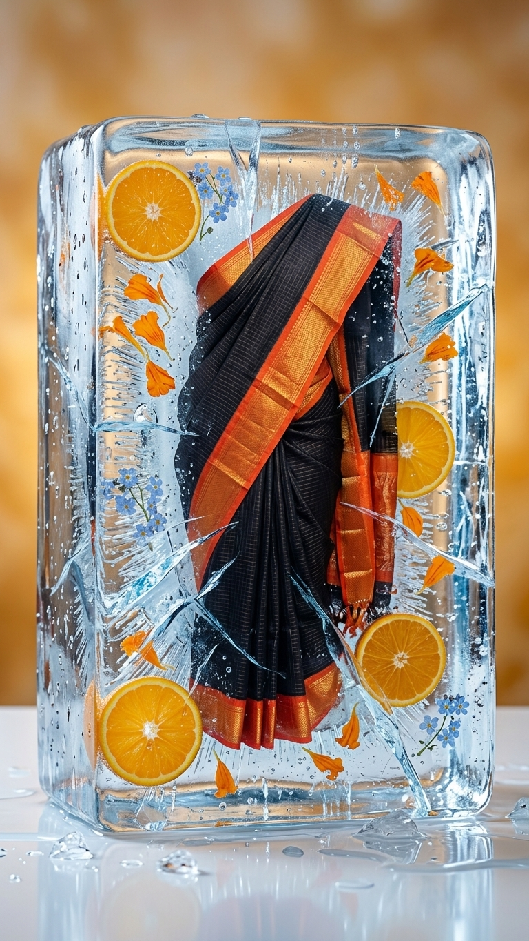 Banarasi Silk Zari Woven Saree for Women (Multicolor, 6.3 m)