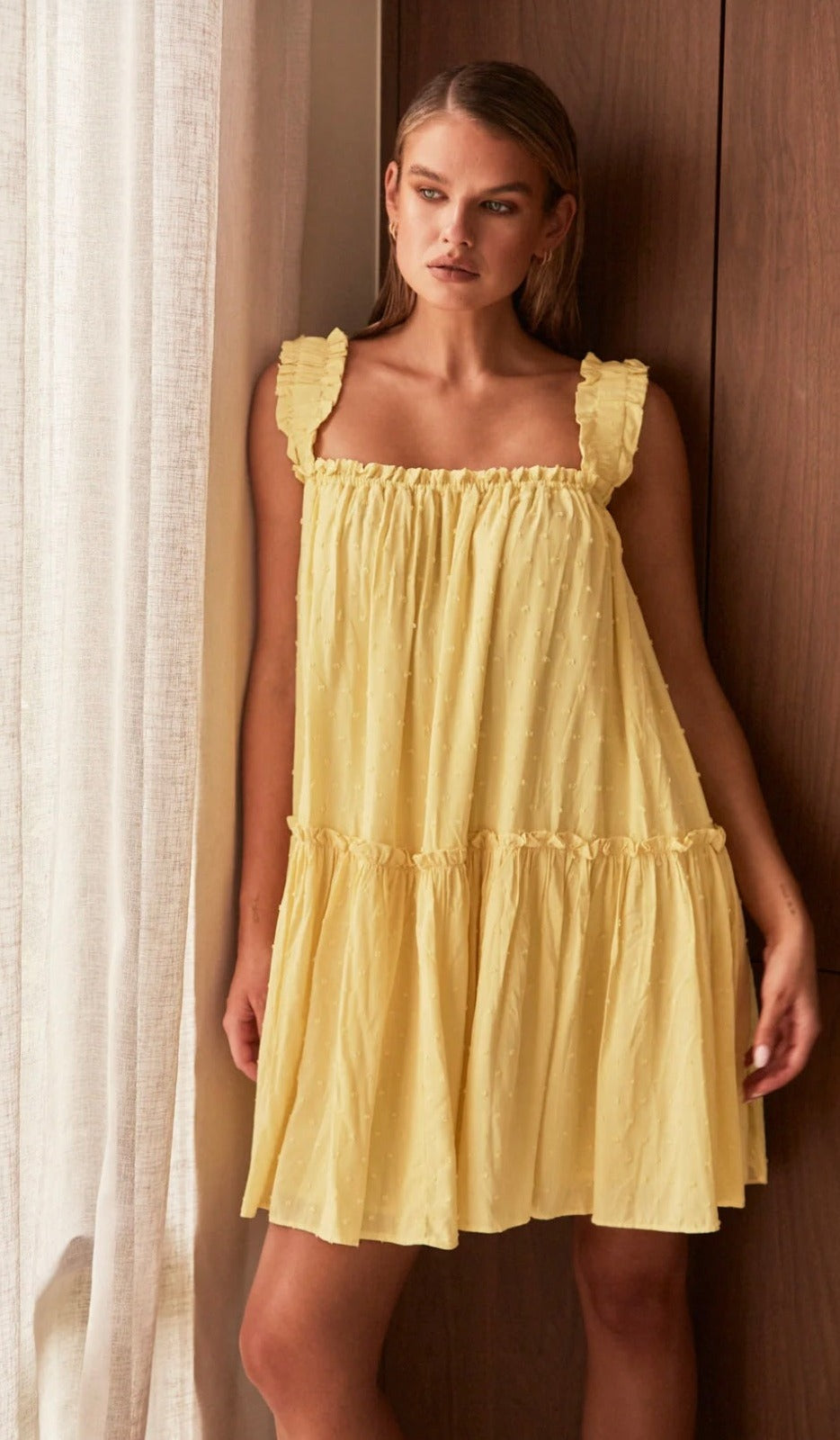 Yellow Cotton Dress-3