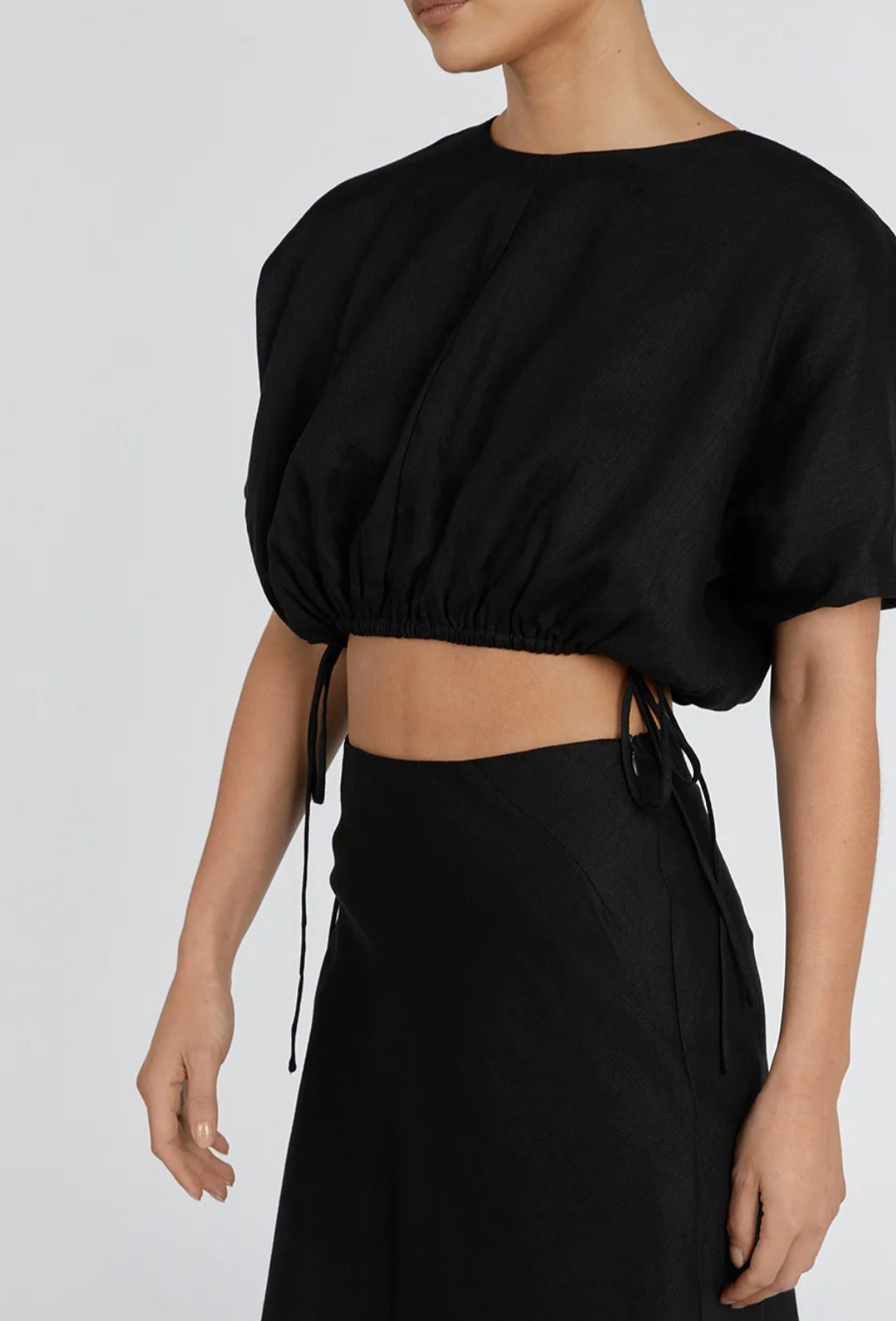 Black Linen Top-0