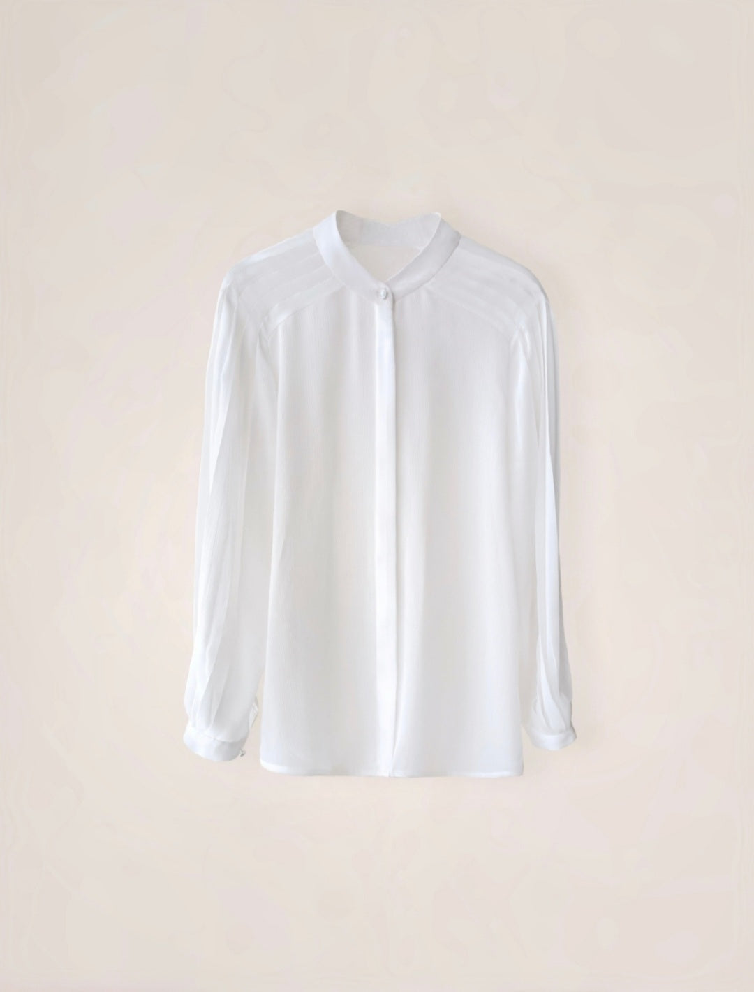 Sheer Shirt with Bishop Sleeves-1