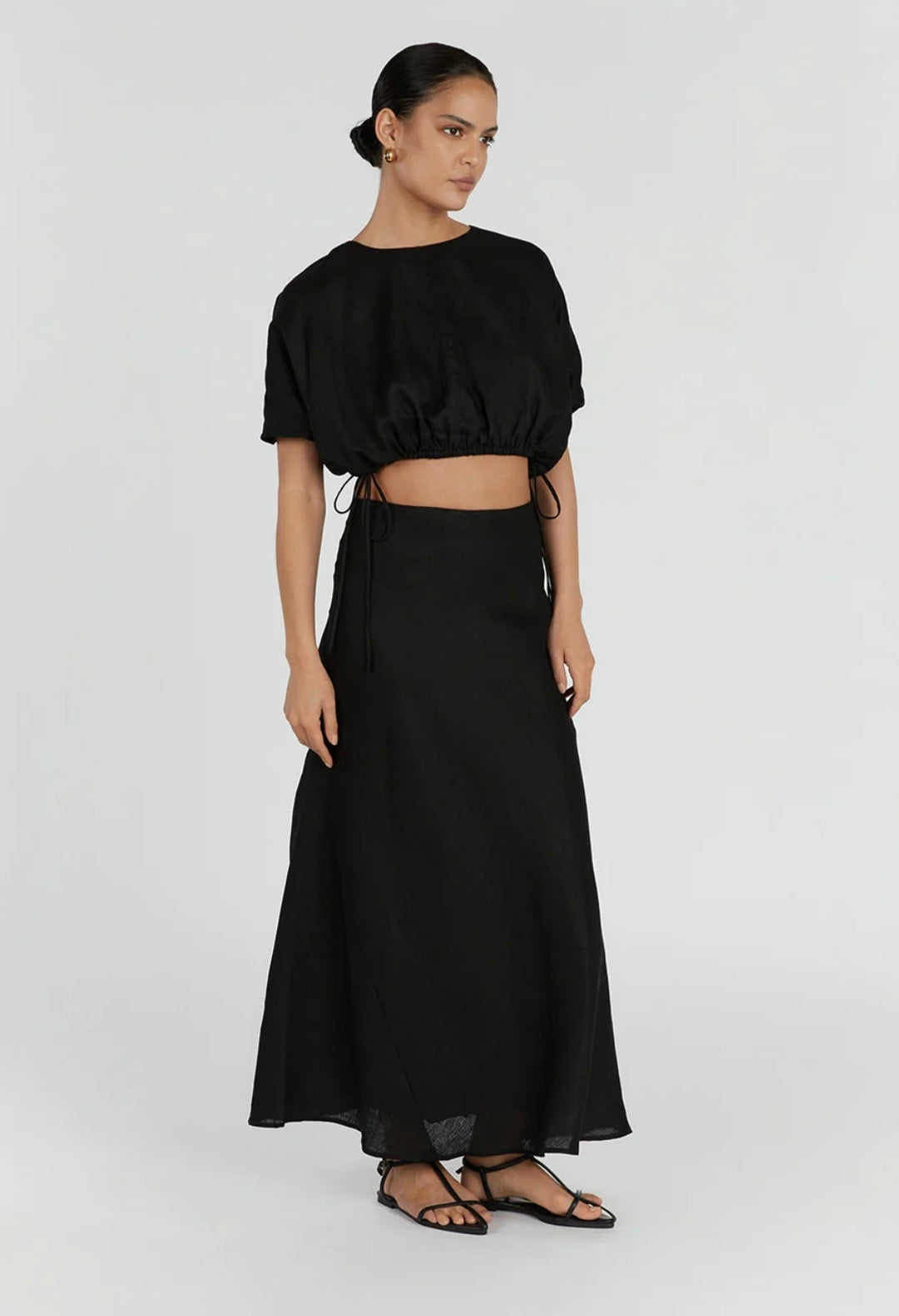 Black Linen Top-2