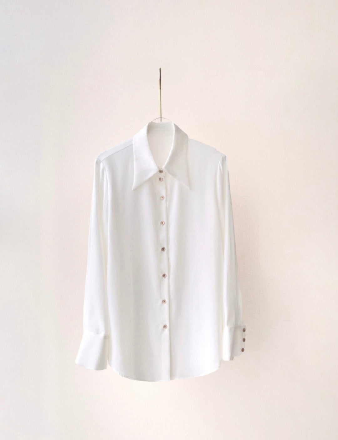 Broad Collar Shirt with Long Sleeves-3