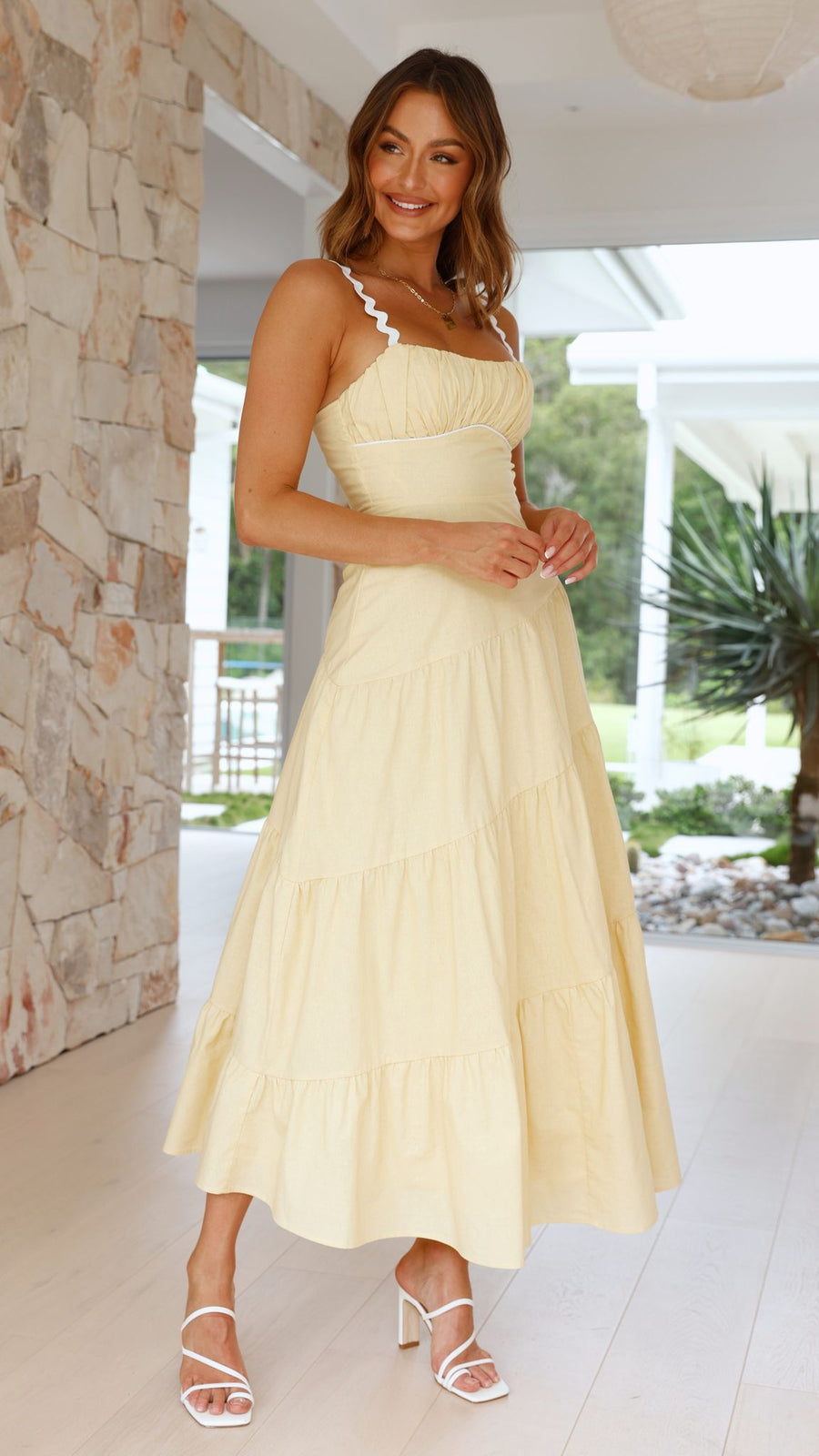 Butter Yellow Maxi Dress-0