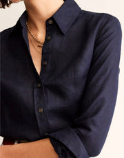 Blue Linen Shirt-0