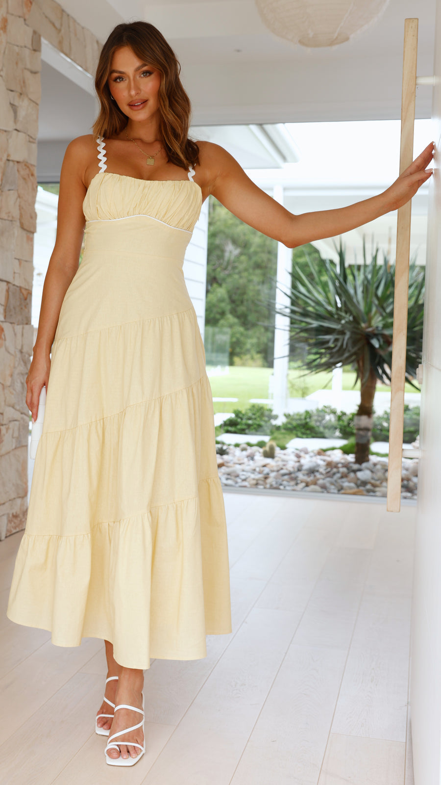 Butter Yellow Maxi Dress-2