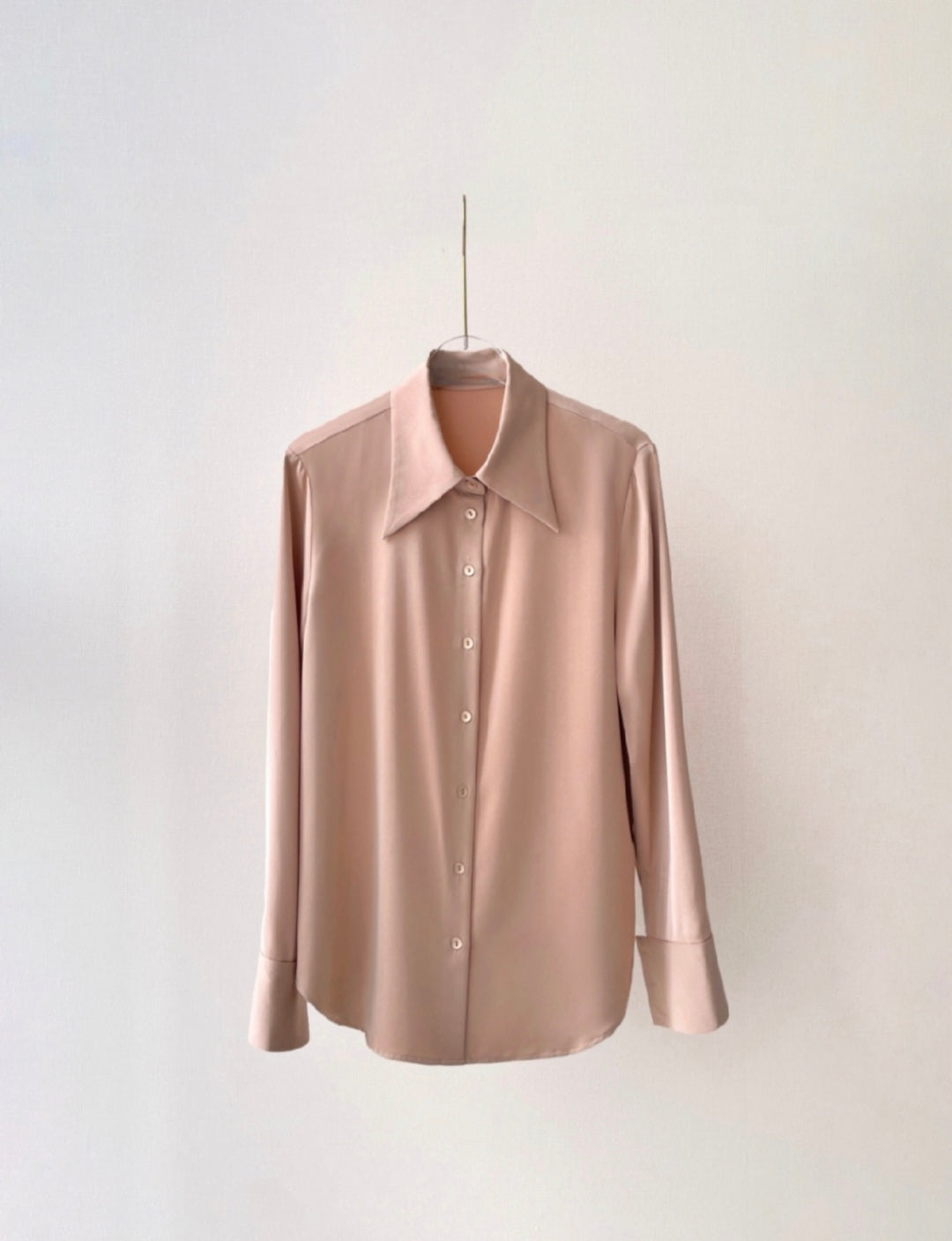 Broad Collar Shirt with Long Sleeves-2
