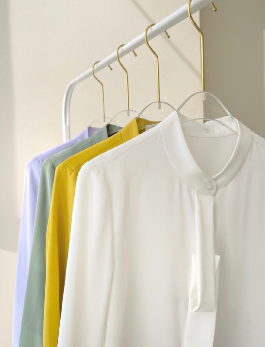 Tie-Neck Statement Blouse with Gathered Cuffs-2