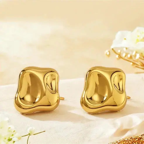 Chunky Stud Earrings - Bold & Stylish Statement Jewelry SORI STYLE