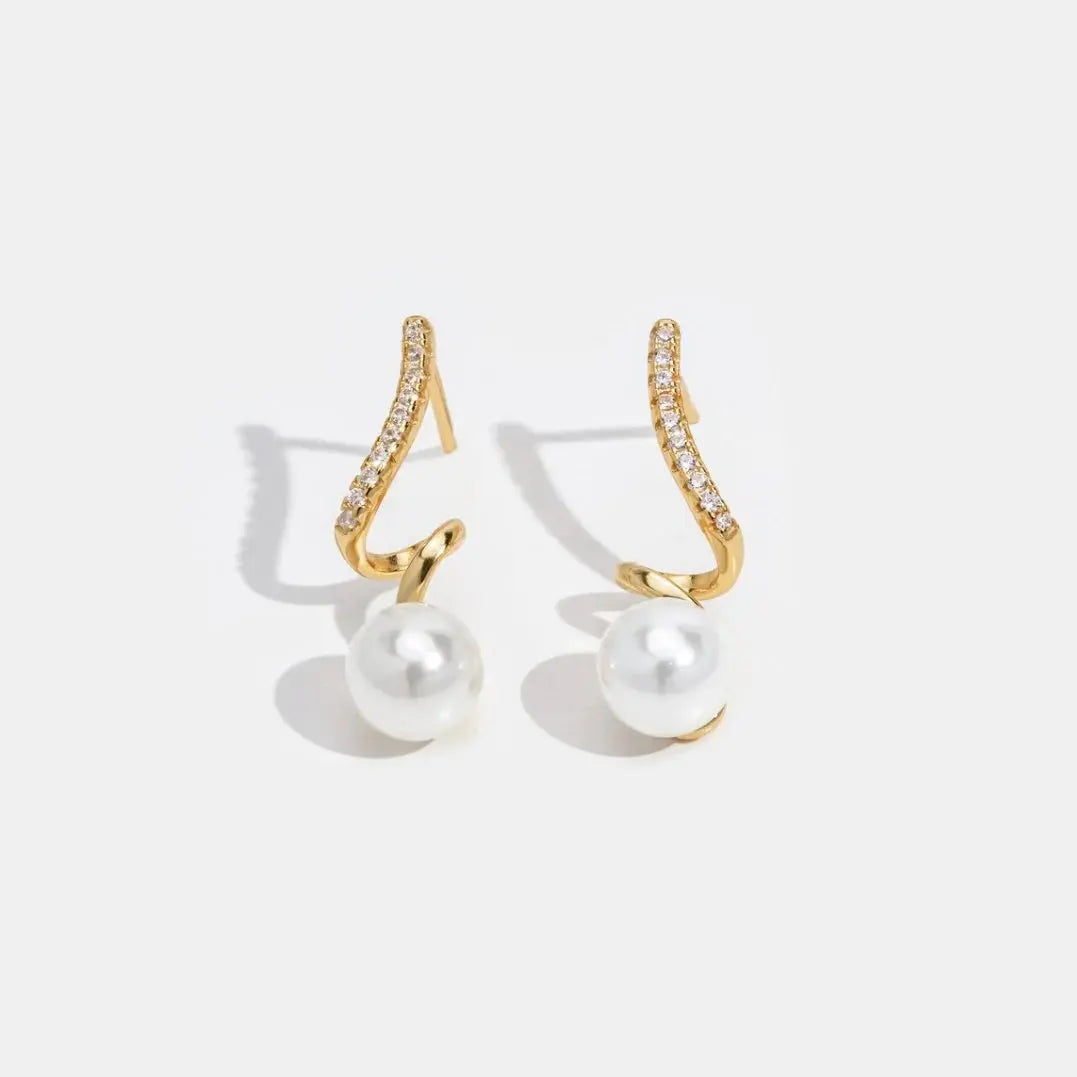 Pearl Wave Earring SORI STYLE