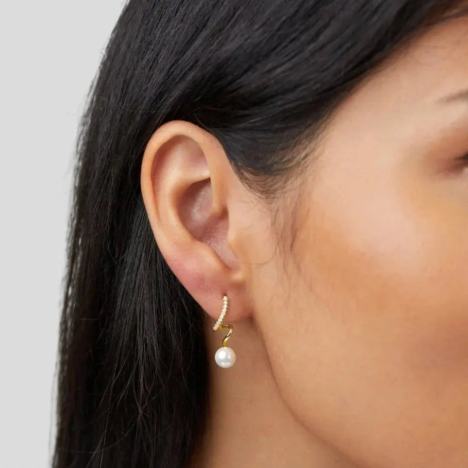 Pearl Wave Earring SORI STYLE