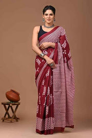 Sayam Echo Mulmul Cotton Saree Yooneck